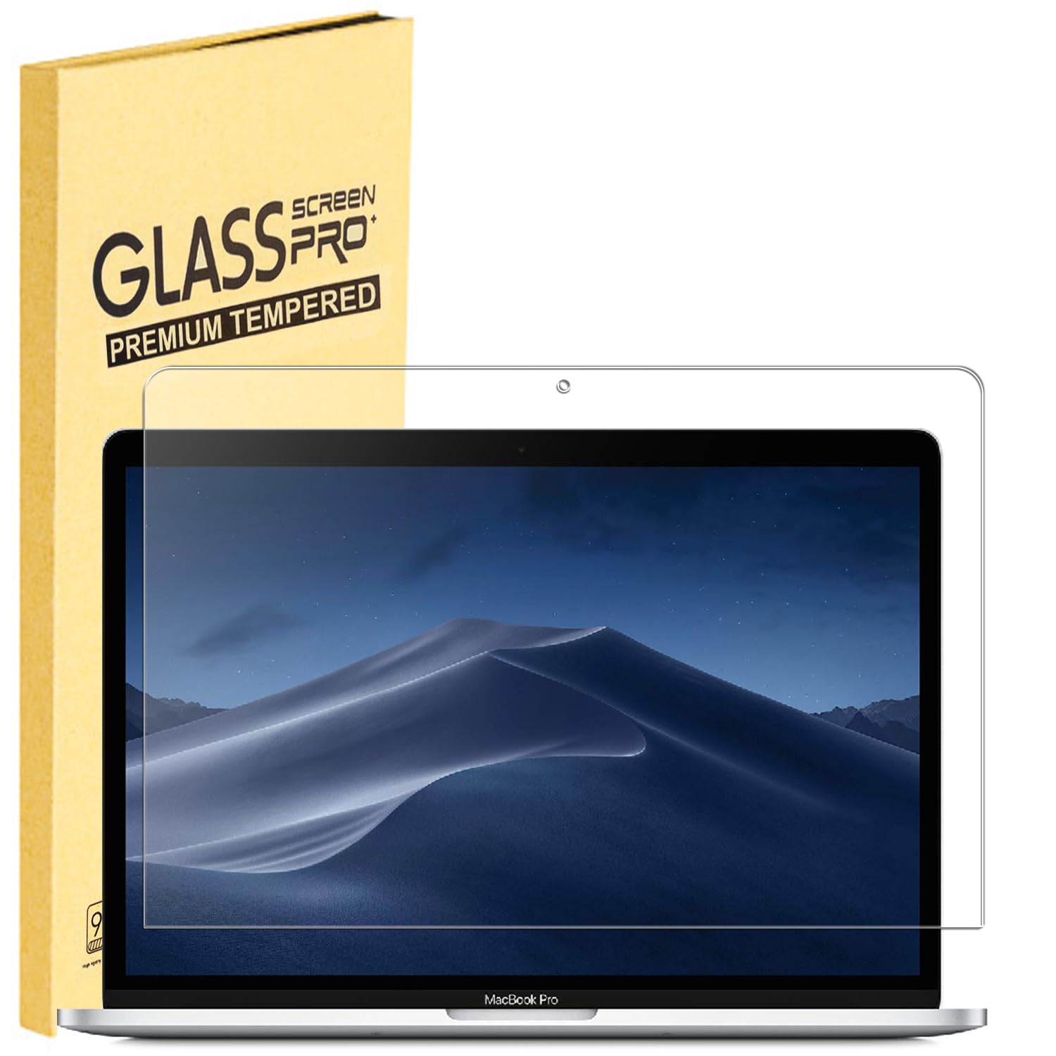 Protector de Pantalla de Cristal Templado para MacBook Pro de 15 Pulgadas Modelo A1707 A1990, dureza 9H [sin Burbujas] [Reduce Las Huellas Dactilares] [Anti arañazos] [0,15 mm]