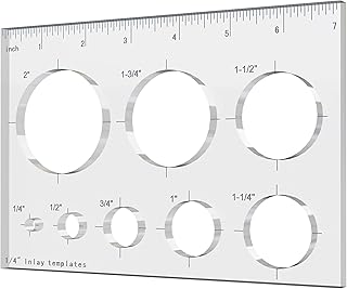 8 in 1 Router Jigs Template, Router Templates for Woodworking, Circle Key Inlay Template Decorative