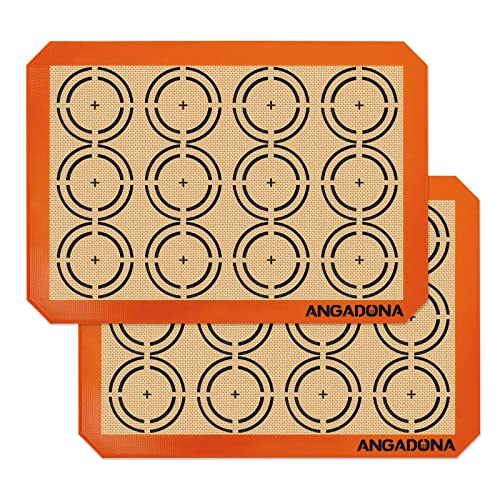 Silicone Baking Mat Set, Non-Stick Food Grade, 2 Half Sheets