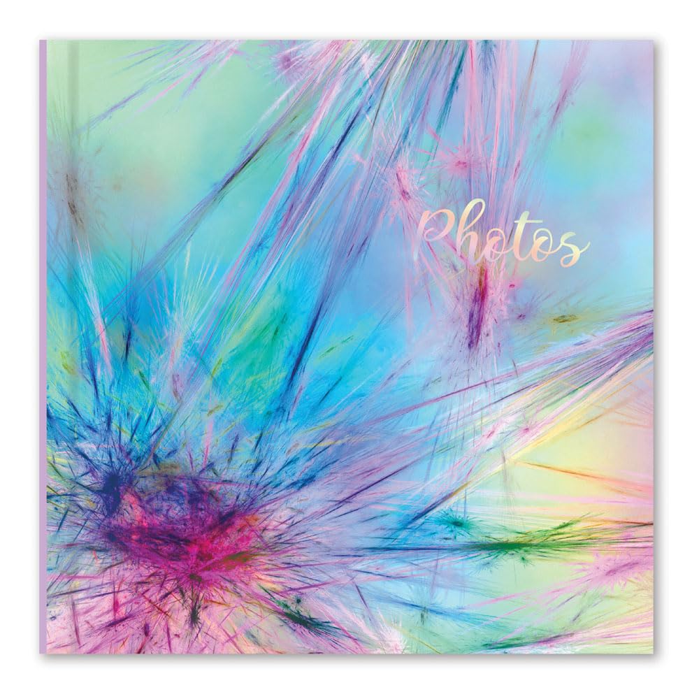 Sixstore Abstract Pastel Design Photo Album Holds 200 Slip In 6'' x 4'' Photographs, Memo Section