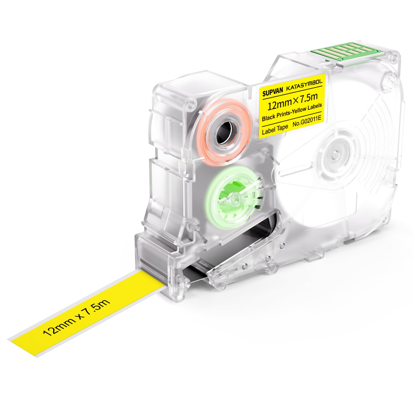 SUPVAN G15M Series Continuous Thermal Transfer Labels, 0.47'' W × 24.6' L, Waterproof, High Temperature Resistant & Non-Fading Labels for Outdoors &