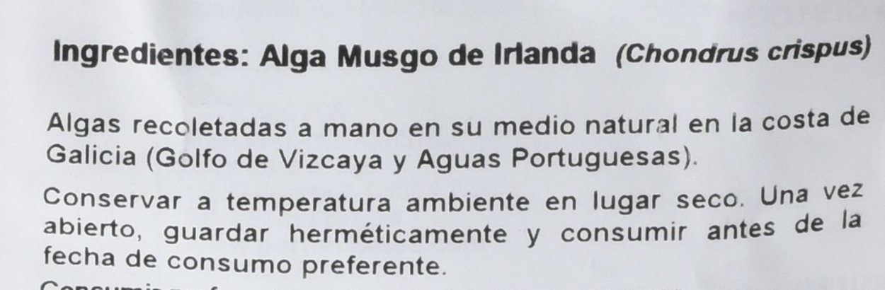 Porto Muiños Alga Musgo de Irlanda Deshidratada - Paquete de 2 x 50 gr - Total: 100 gr