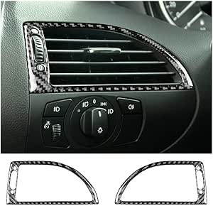 Amazon.com: 2PCS Carbon Fiber Dashboard Air Vent Interior Trim ...