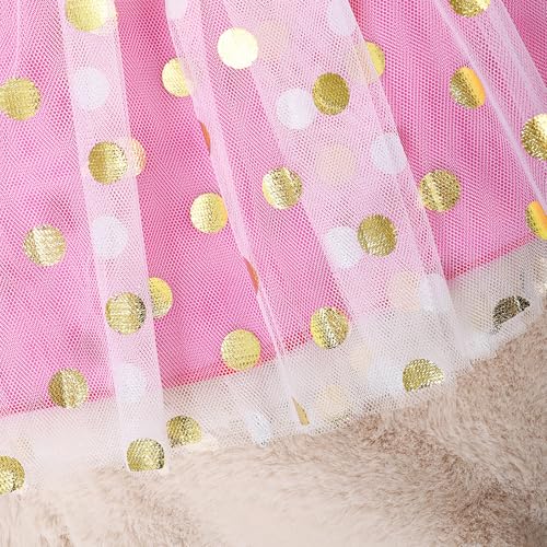 Image of LYSMuch Girls Birthday Outfit Birthday Girls Shirt Princess Tutu Tulle Skirt