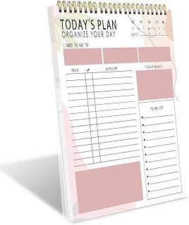 To Do List Notepad A4 Daily Planner Undated 50 Sheets 11.42"x8.27" Personal Checklist Note Pad for Work Study and Daily Life