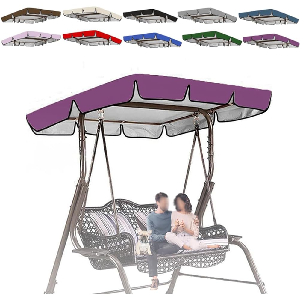 Telo di ricambio impermeabile per amaca da giardino 2-3 posti, copertura antipolvere 249 x 185 x 18 cm durevole resistente alle intemperie facile da installare