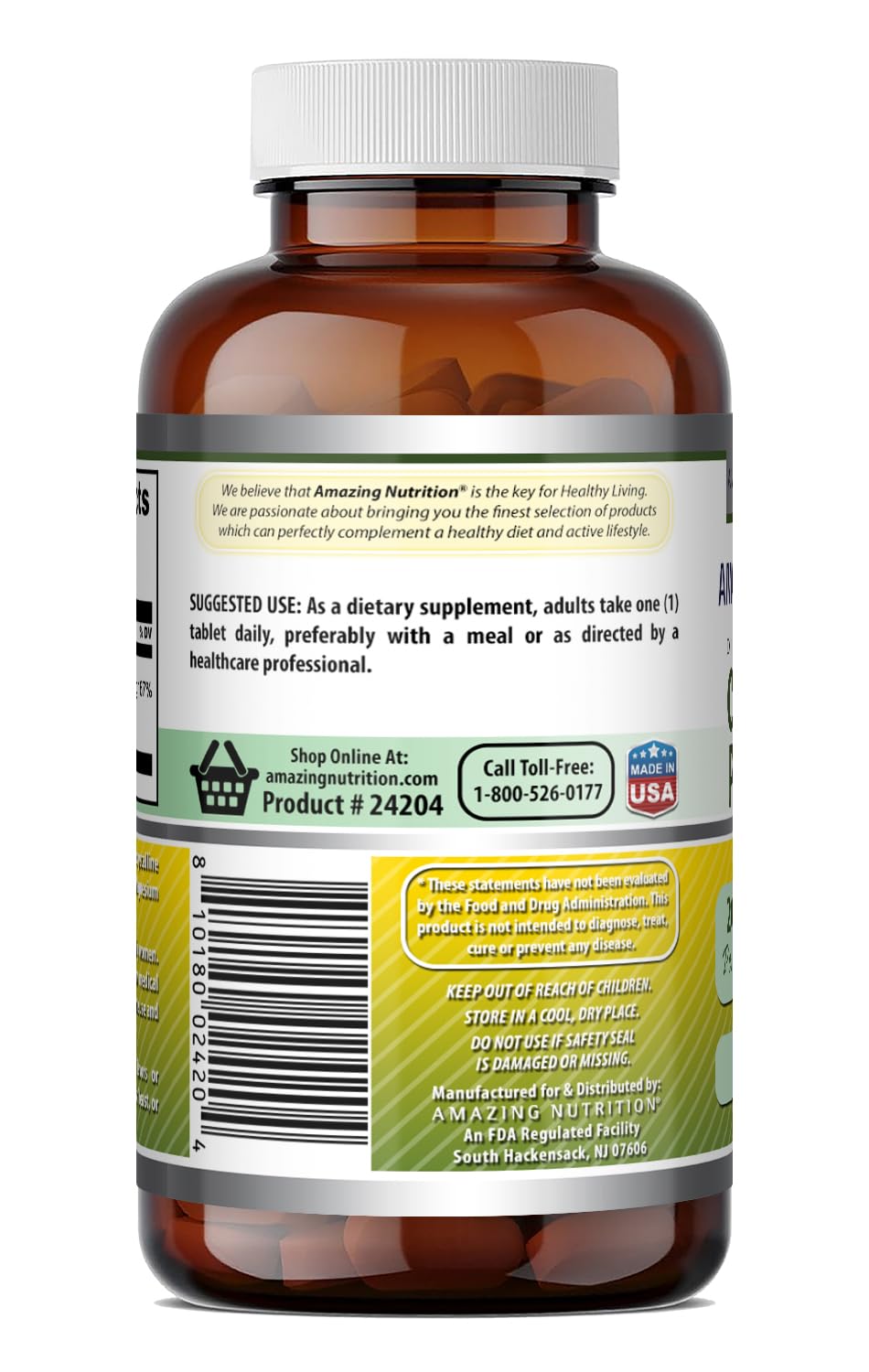 Amazing Formulas Chromium Picolinate Supplement | 200 Mcg Per Serving | Tablets | Non-GMO | Gluten Free | Made in USA (120 Count) — Amazon image 4