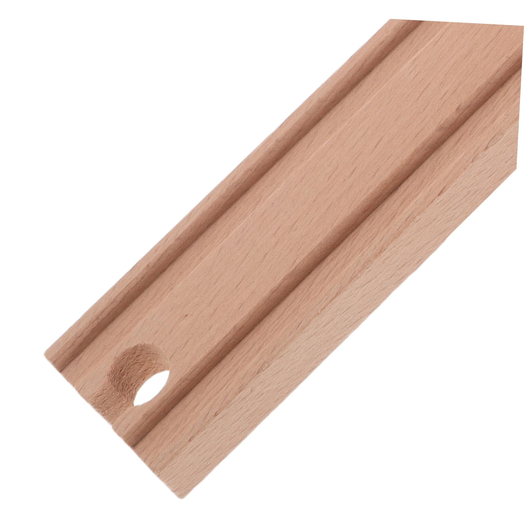 BESPORTBLE Accessori per Treni in Legno 20pezzi, Piste Curve e Dritte per Ferrovia Modellini, Gioco di Coordinamento Mano-occhio per Ragazzo Ragazza e Famiglie