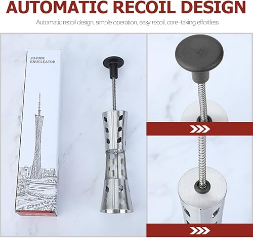 Miniatura 9 de Ciieeo Herramienta de descorazonador de pimienta de azufaifo, herramienta para picar cerezas, descorazonador, herramienta de extracción de núcleo de