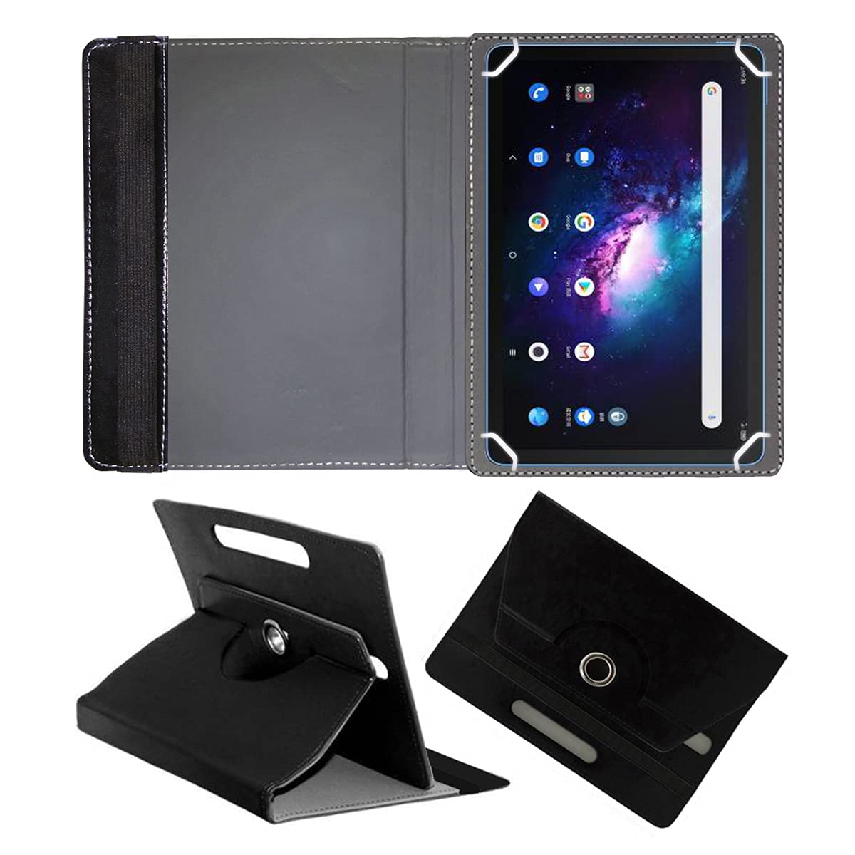 Fastway Rotating Leather Flip Stand Case Cover for TCL 10 TAB Max 4 10.36 inches Black (Black) (B09D8L56NJ) Amazon Price History, Amazon Price Tracker