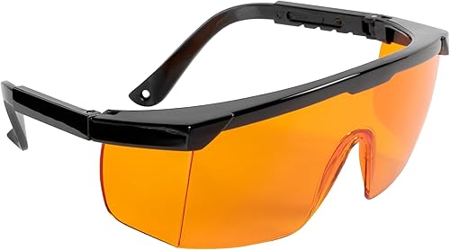 Gafas de seguridad profesionales con luz UV talla única para todos los policarbonato inastillables protección UVC para bloquear hasta 400 rayos UV y