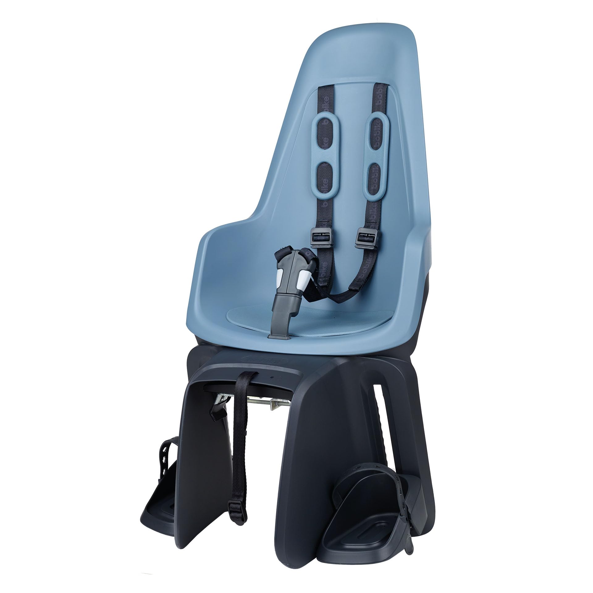 BOBIKE 8012100024 - Rear Bicycle Child Seat ONE Maxi EB-D for Luggage Carrier – Safe and Easy-to-Mount, Suitable for Kids 9 Months to 6 Years, Up to 22kg, Citadel Blue