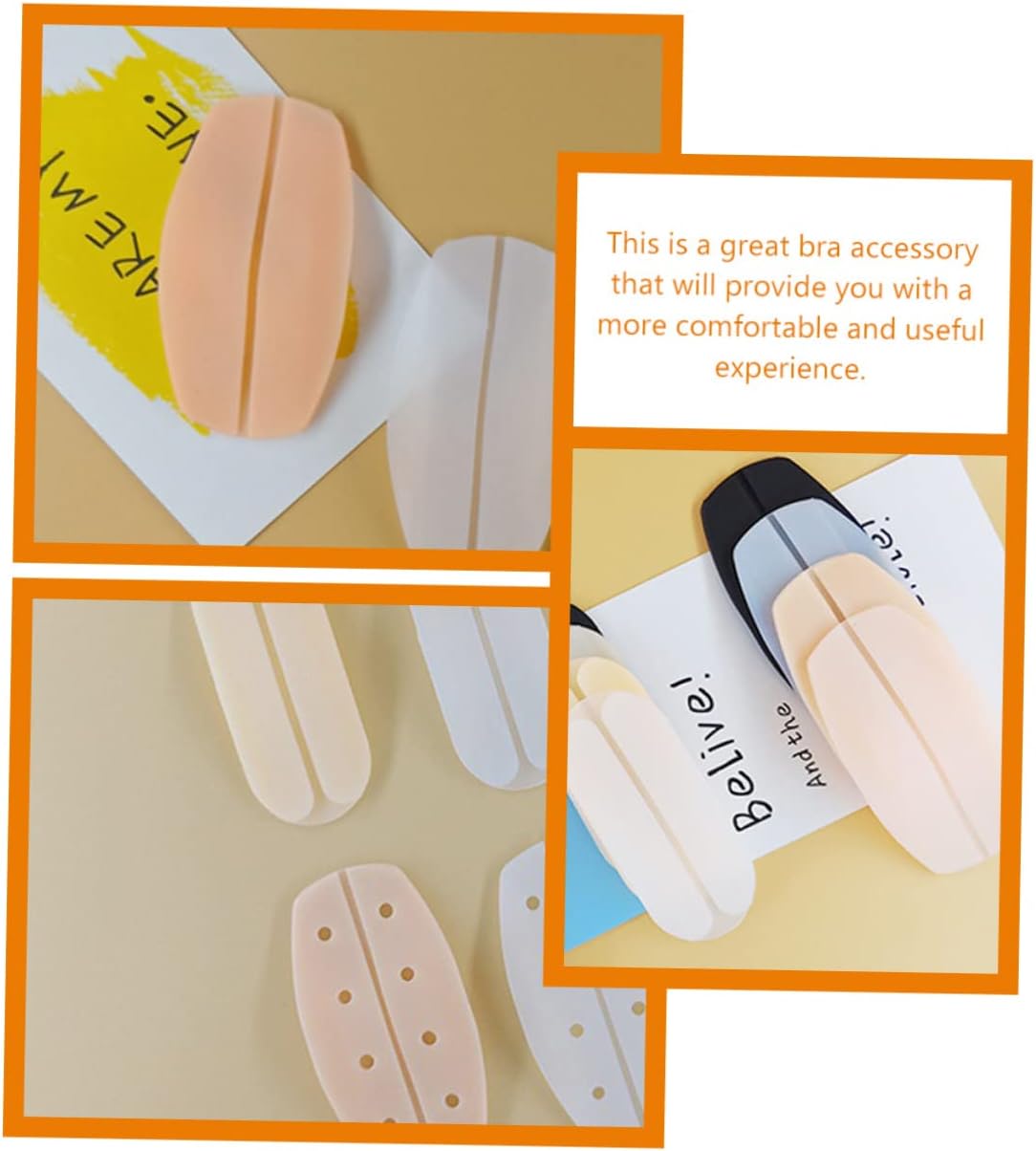 COLLBATH 6pcs Silicone Bra Strap Pads Non-slip Shoulder Cushions for Women image 2