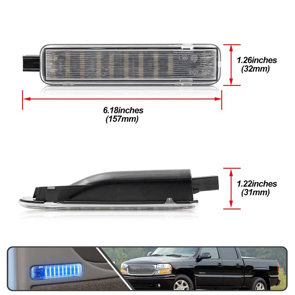 Amazon | 4個 LED カーテシドアライト ハマー H2 SUT SUV キャデラック 