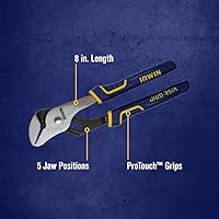 Vista 2 de IRWIN Herramientas VISE-GRIP Alicates, junta de ranura, mandíbula recta, 8 pulgadas (4935320)