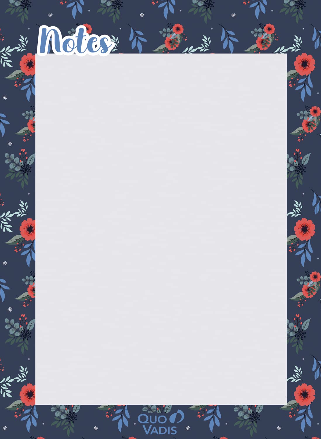 QUO VADIS - Collection: Daisy Note Block 11 x 15 cm 11 x 15 cm - Blue, Multicolored