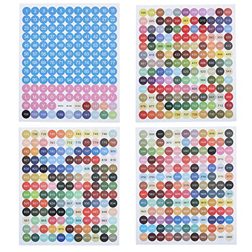 Pegatinas de números de color DMC 26 letras 0-100 para pintura de diamantes, redondas, multicolor, accesorios y herramientas para caja de almacenamiento