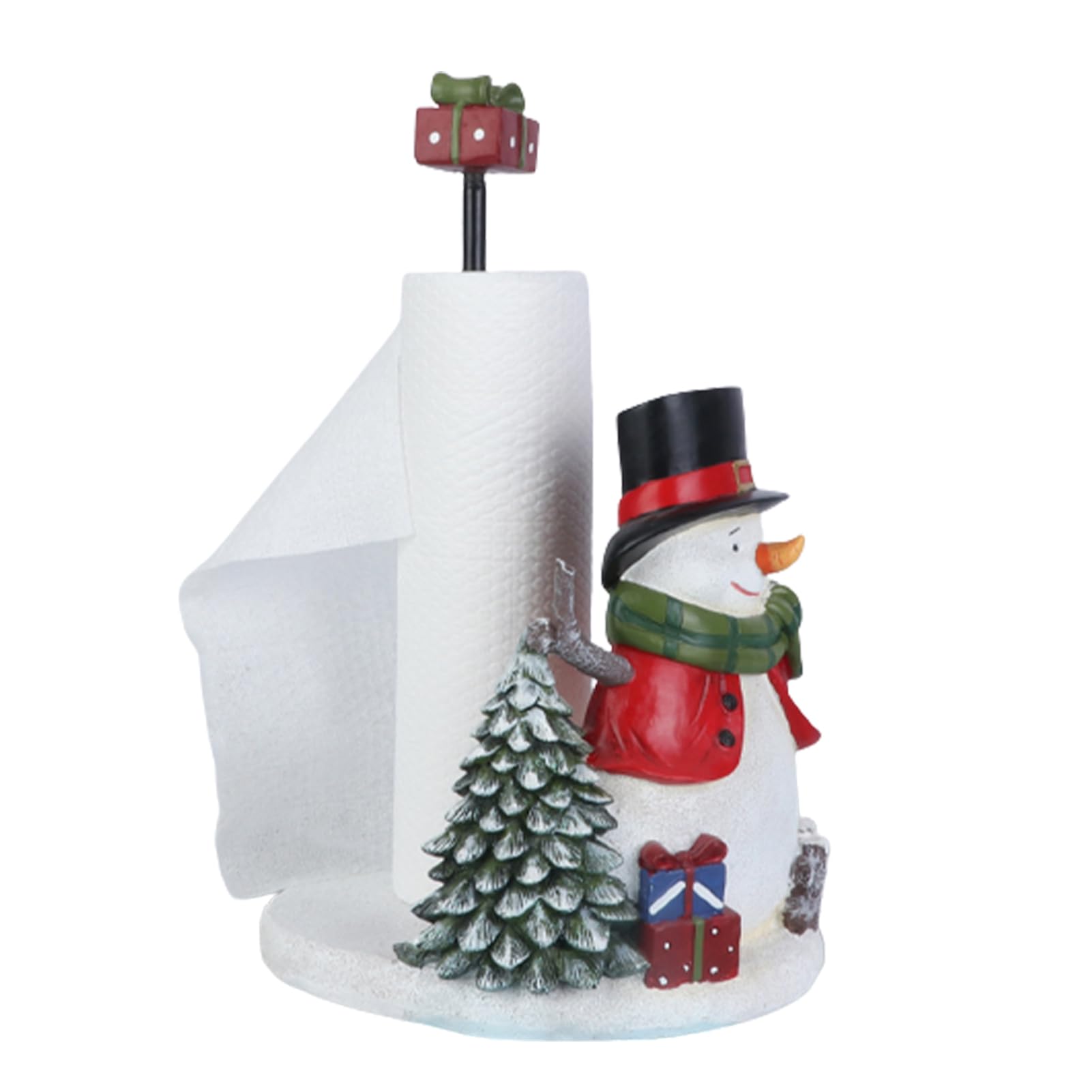 Porte-serviettes De Table Noël - Distributeur à Serviettes En Papier Design Bonhomme De Neige - Bleu, 34 X 18 Cm