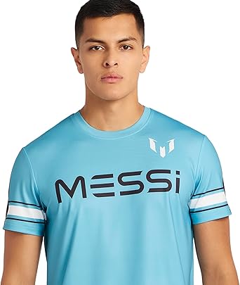Messi Men's Mesh Tee, Lifestyle Short Sleeve T-Shirt, Standard Fit with Graphic
