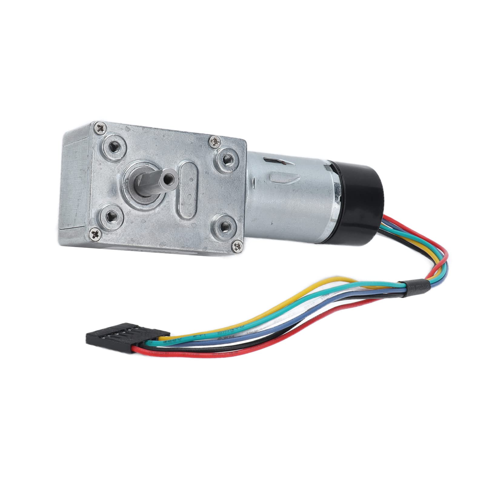 Motor de engranaje helicoidal JGY-370 CC con codificador, 24 V, 66 RPM, eje biaxial tipo D 14 mm