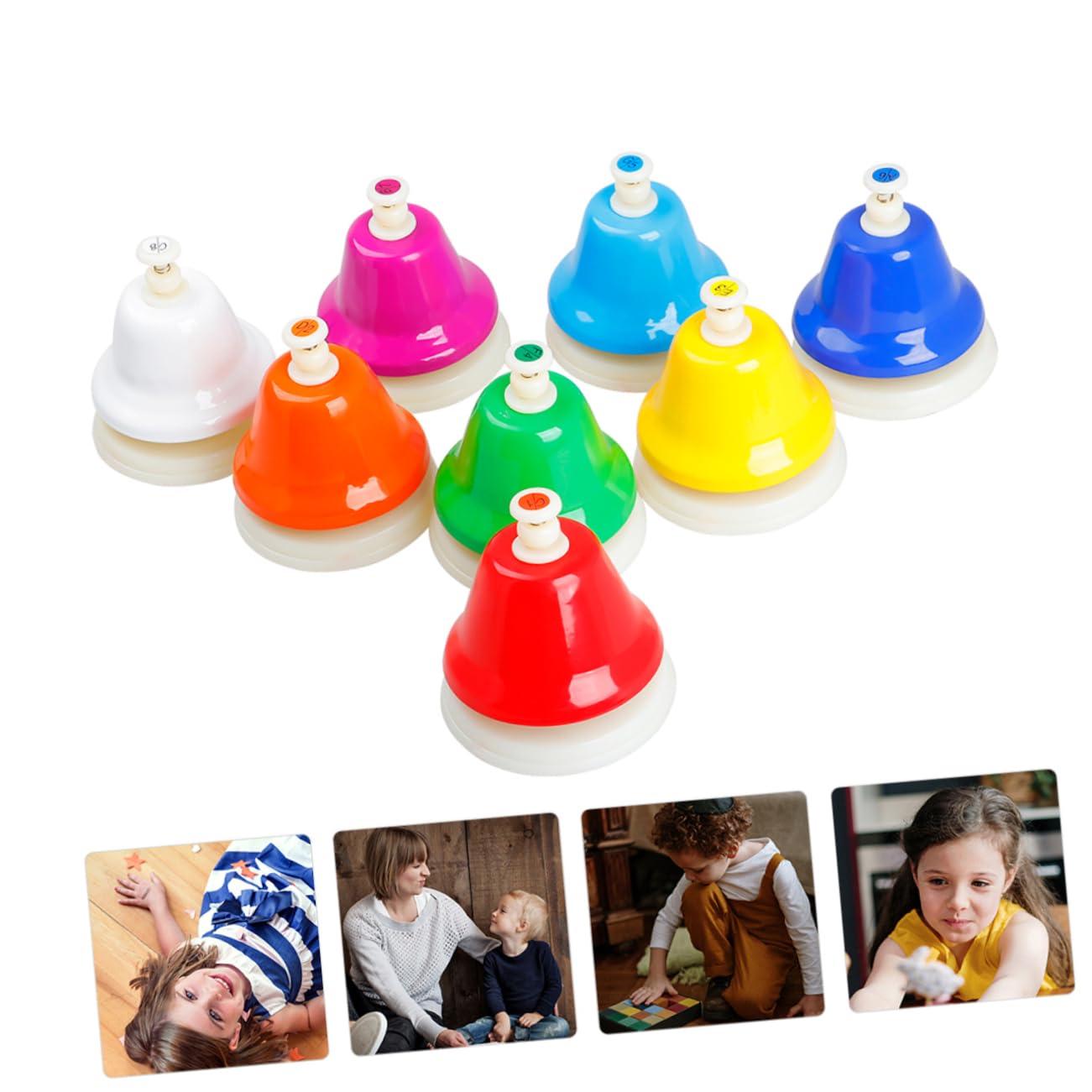Juguete de Campana de Mano de Metal de 8 Notas, 1 Set | Acero Inoxidable, Ligero para Primaria y Educación, Decoracion Colegio, Campanas Musicales para Niño Niña