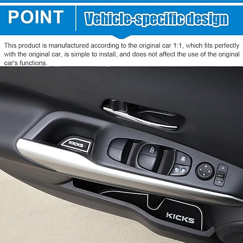 Miniatura 5 de Great-luck Accesorios para el interior del automóvil, tapete de almacenamiento para puerta, tapete para portavasos, a prueba de polvo,