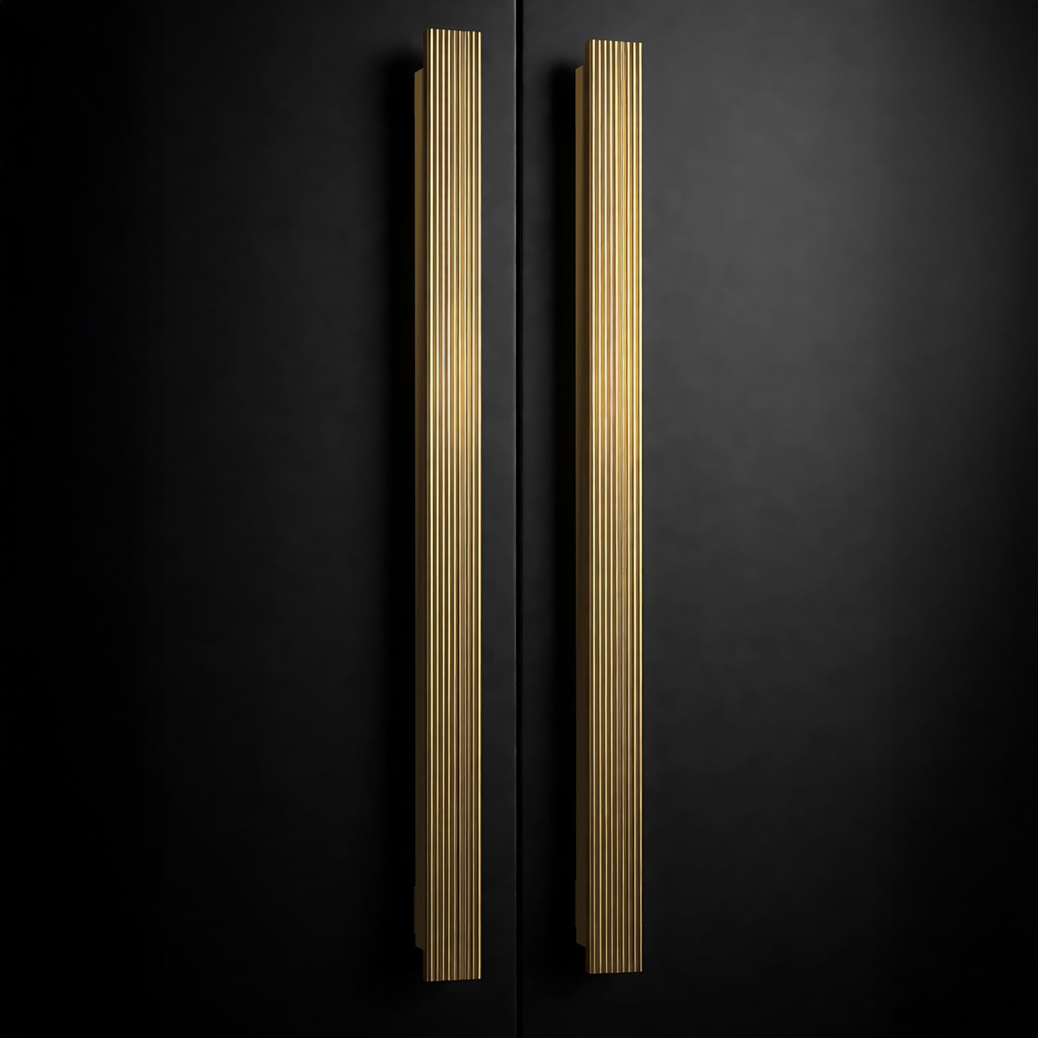 Mat Altın Çizgi Kanallı 85CM Metal Mobilya Gardırop Çekmece Dolap Kapak Kulpu Kulbu Modern Kulplar