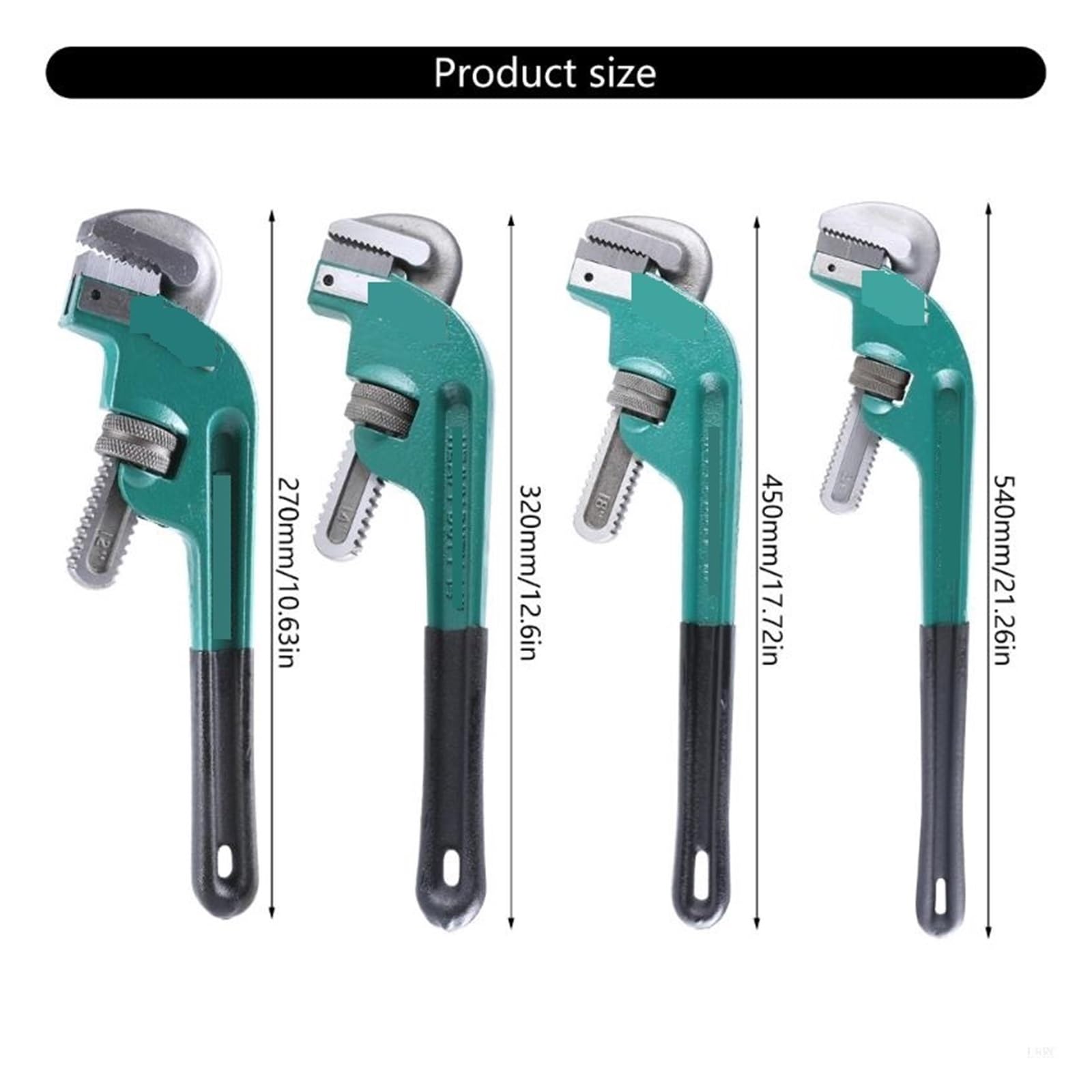 Chiave per Tubi L8RC Chiave for Tubi Offset da 12/14/18/24 Pollici Chiave for Tubi Chiave for Tubi terminali for impieghi gravosi(24 Inches)