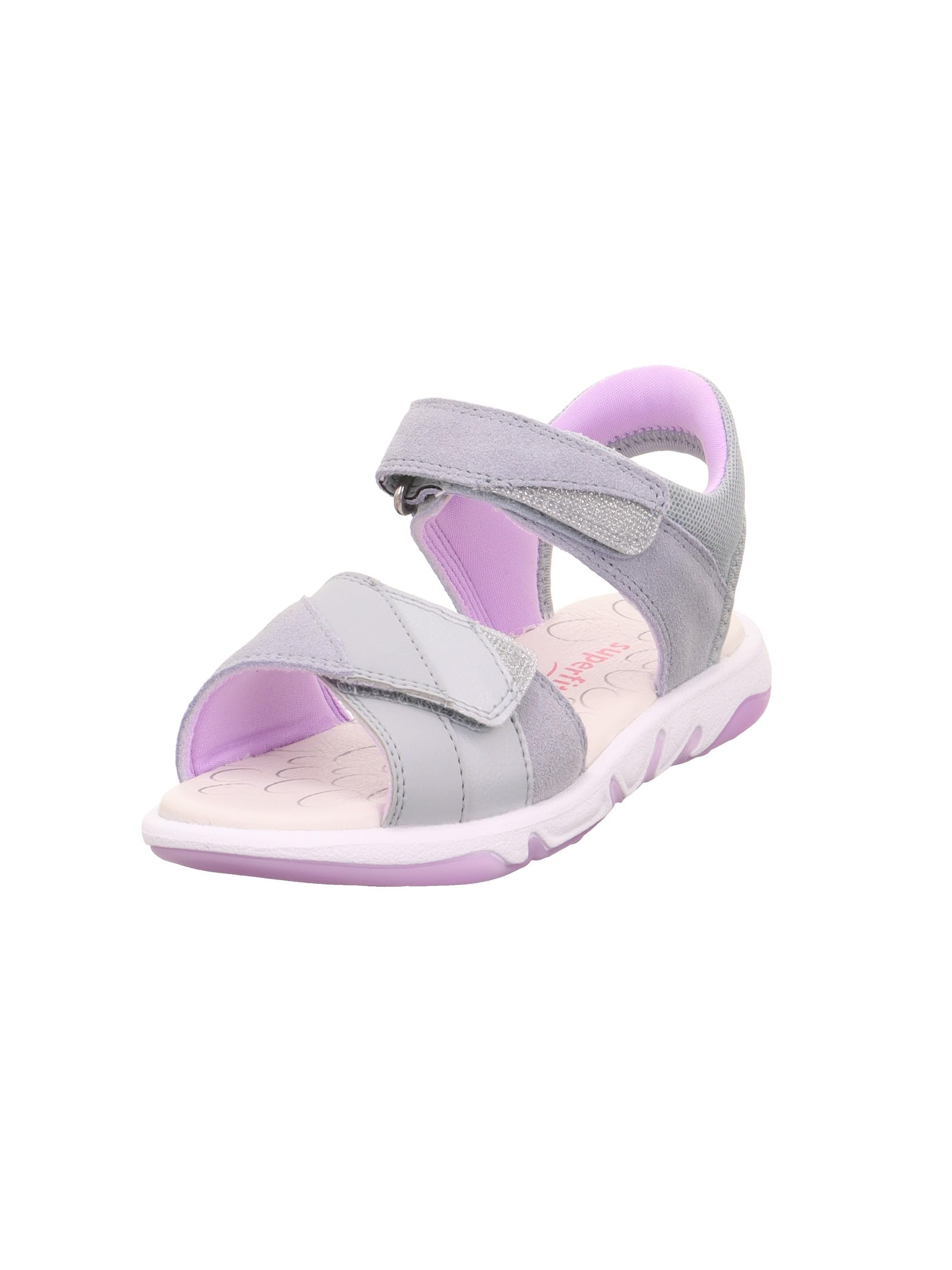 Superfit Pebbles Sandal, Light Grey Purple 2500, 3 UK