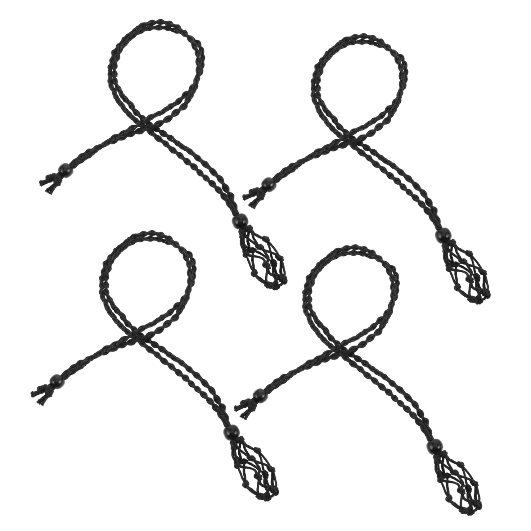 Cordini Collana Intrecciati Regolabili Nero 24 Pezzi per Gioielleria | Tessuto Intrecciato, Stile Etnico Artigianale, Adatti a Occasioni Casuali e Formali