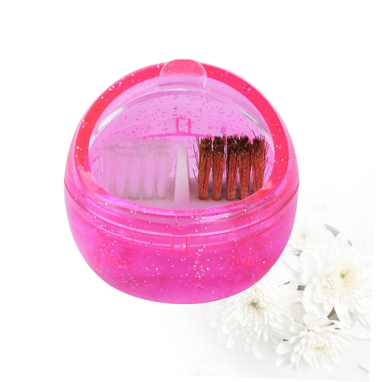 FRCOLOR 3piezas Máquina De Limpieza De Brochas Para Manicura De Cepillos Para Limpiar De Uñas Herramienta De Manicura Portátil