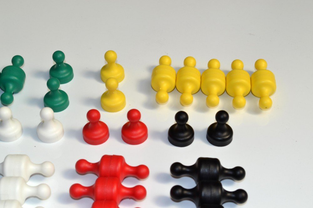 Gros cône-Aimant Ø 19 x 25mm Néodyme, 6 Couleurs - Force 2,3kg - 72 pièces