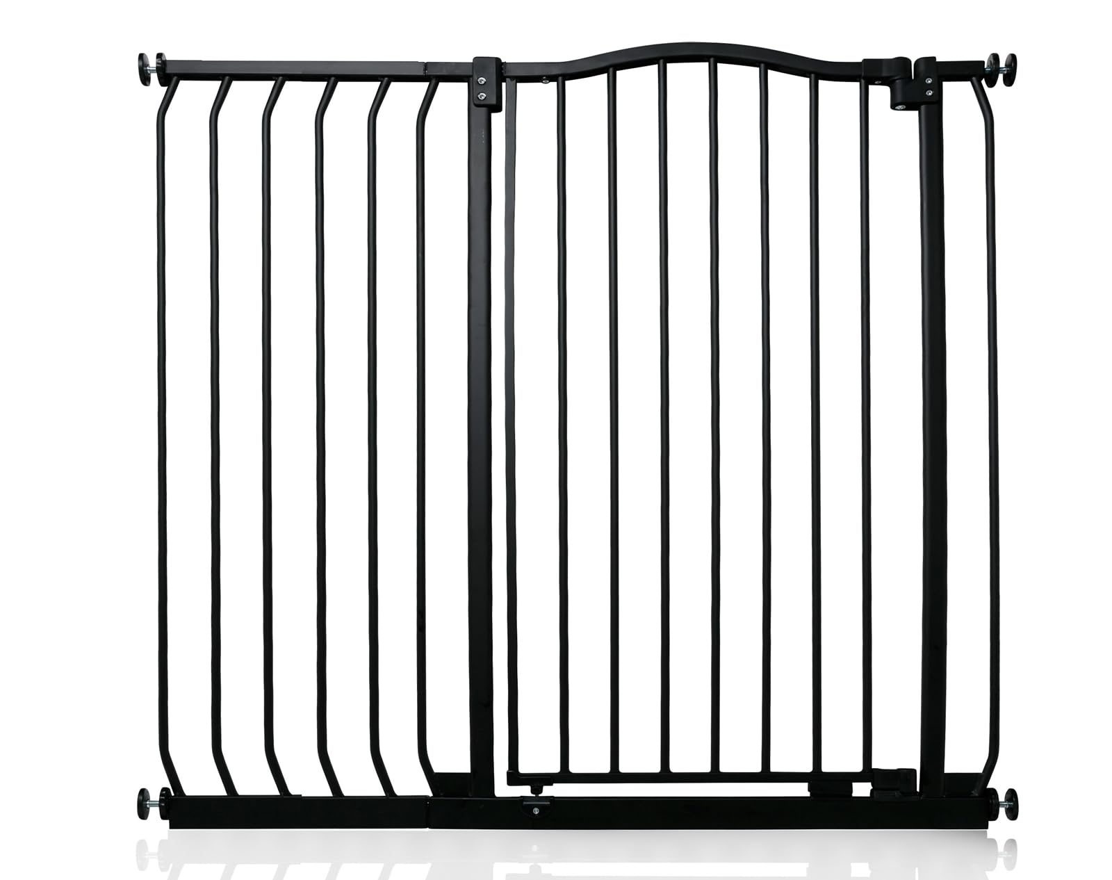 Safetots Extra Tall Curved Top Safety Gate, 116cm - 125cm, Matt Black, Extra Tall 100cm in Height, Pressure Fit Stair Gate, Baby Gate for Doors Hallways and Spaces, Safety Barrier, Easy Installation — view 43