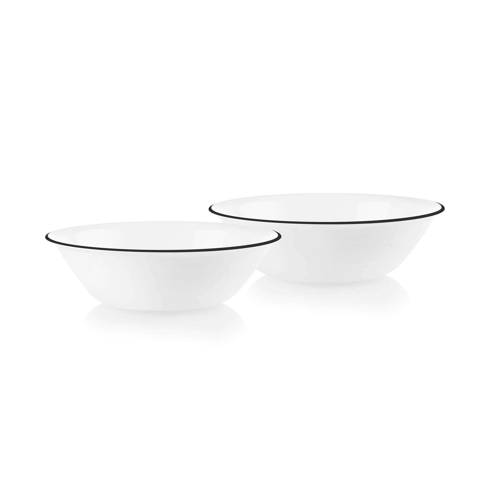 Corelle Style Chip Resistant 1qt (0.95L) Rimmed Bowl Black 2-Pack