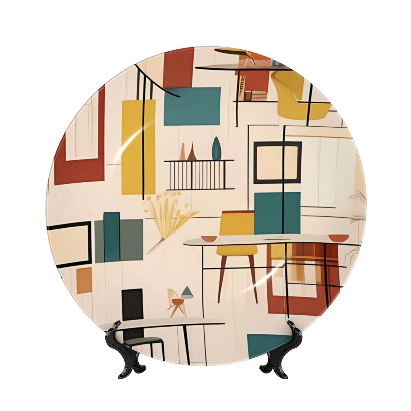 Assiette décorative porcelaine pour habiller un mur vide