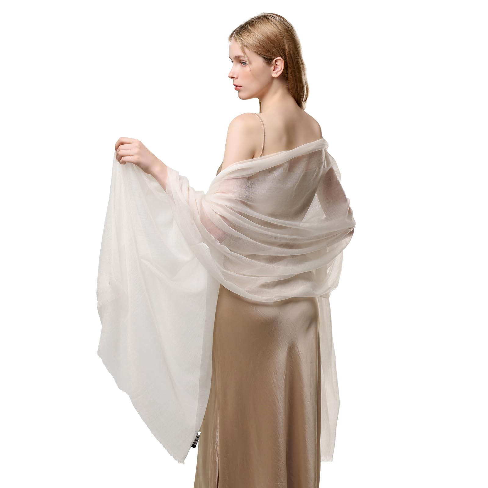 Luxury 100% Cashmere Shawl Wraps for Women, 91''x40'' Featherlight Pashmina Scarf, Travel Wrap for All Seasons
