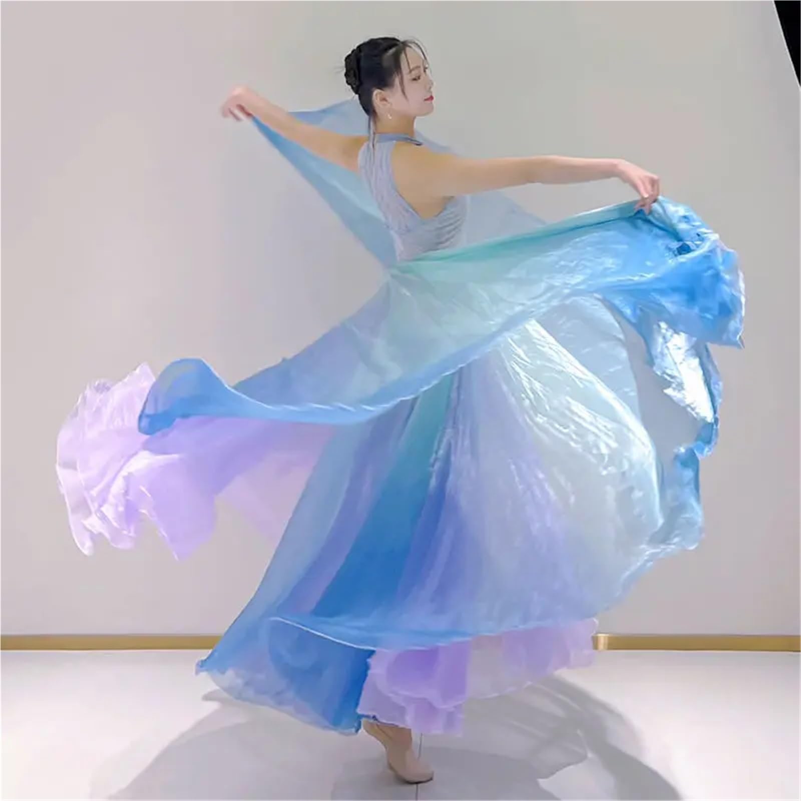 Faldas de Ballet for Mujer, Falda de Tul de Gasa, Disfraces de Baile, Vestido de Entrenamiento for Adultos, Vestido de práctica de Vientre de 360 Grados(XL)
