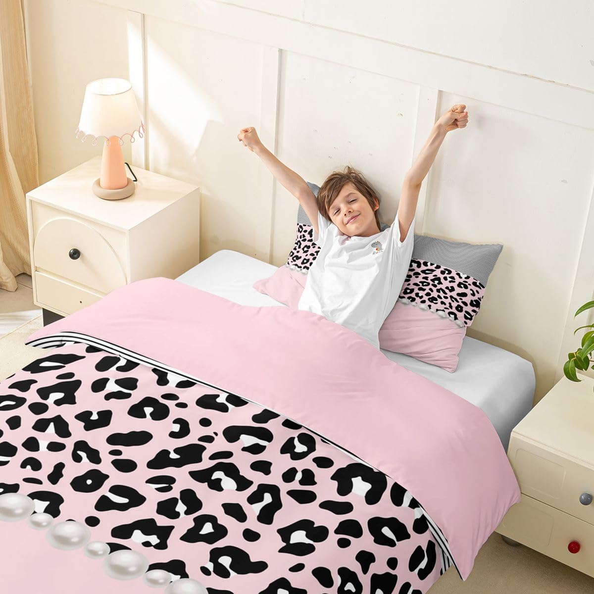 Homewish Leopardenmuster Bettwäsche 155x220