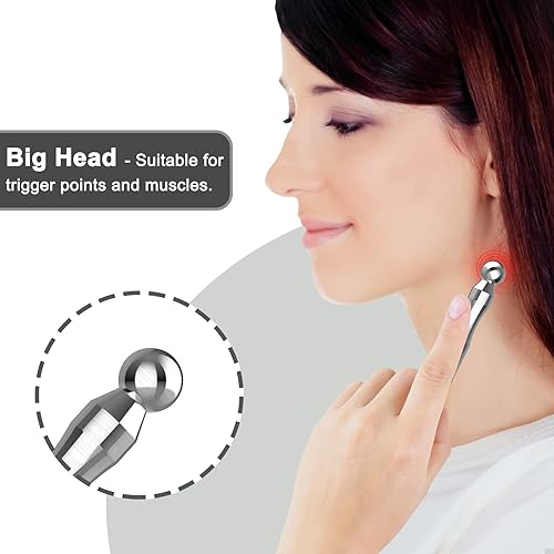 Miniatura 4 de Bolígrafo de acupuntura manual de acero inoxidable para aliviar el dolor de tejido profundo y masaje facial