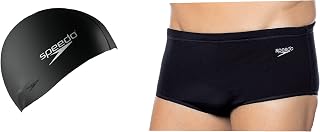 Kit Natação Speedo Sunga Solid Adulto + Touca Flat Silicone