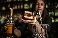 Vista 5 de BARIANTTE - Jigger de cóctel para bartending, vaso de chupito medidor japonés de 2 onzas, oro rosa