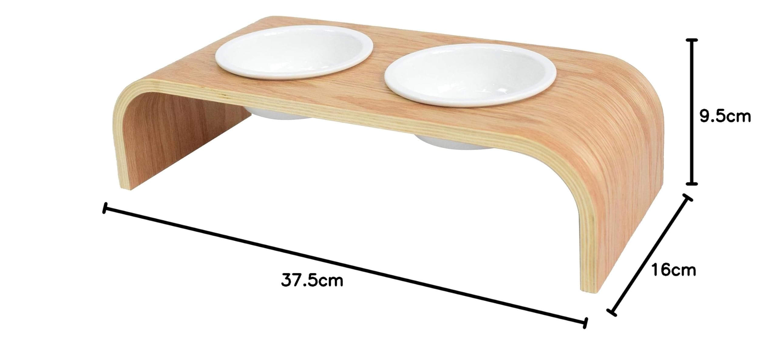 Ciotola per gatti e cani di piccola taglia | 250 ml | ciotola per gatti | ciotola per cibo | ceramica | con 2 + 2 ciotole | 4 ciotole | set per gatti | legno di bambù
