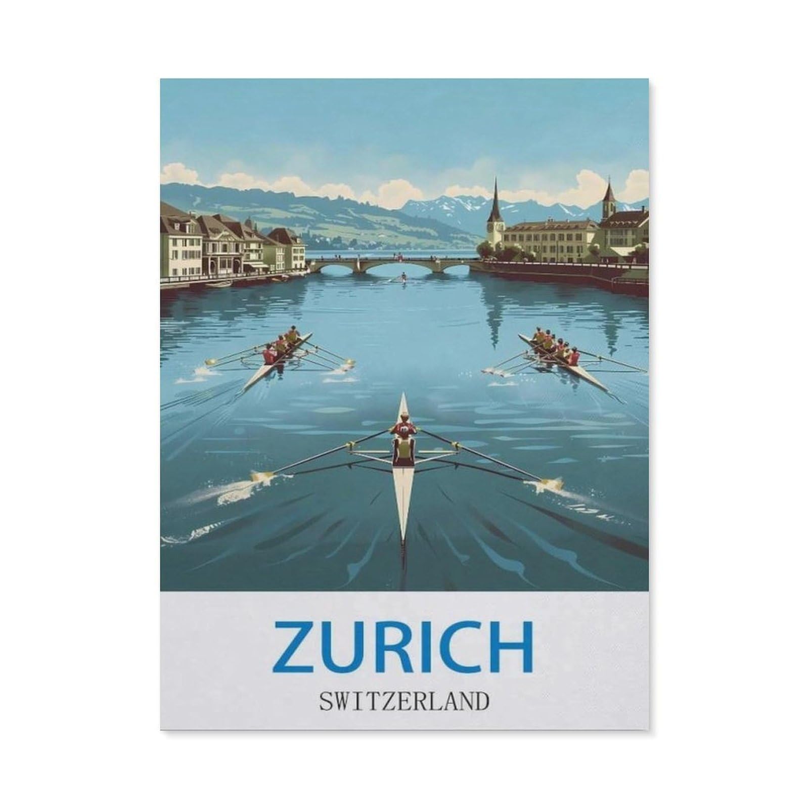 BEAYODKP 5D DIY Diamond Painting，Zurich Switzerland（50 x 60 cm）