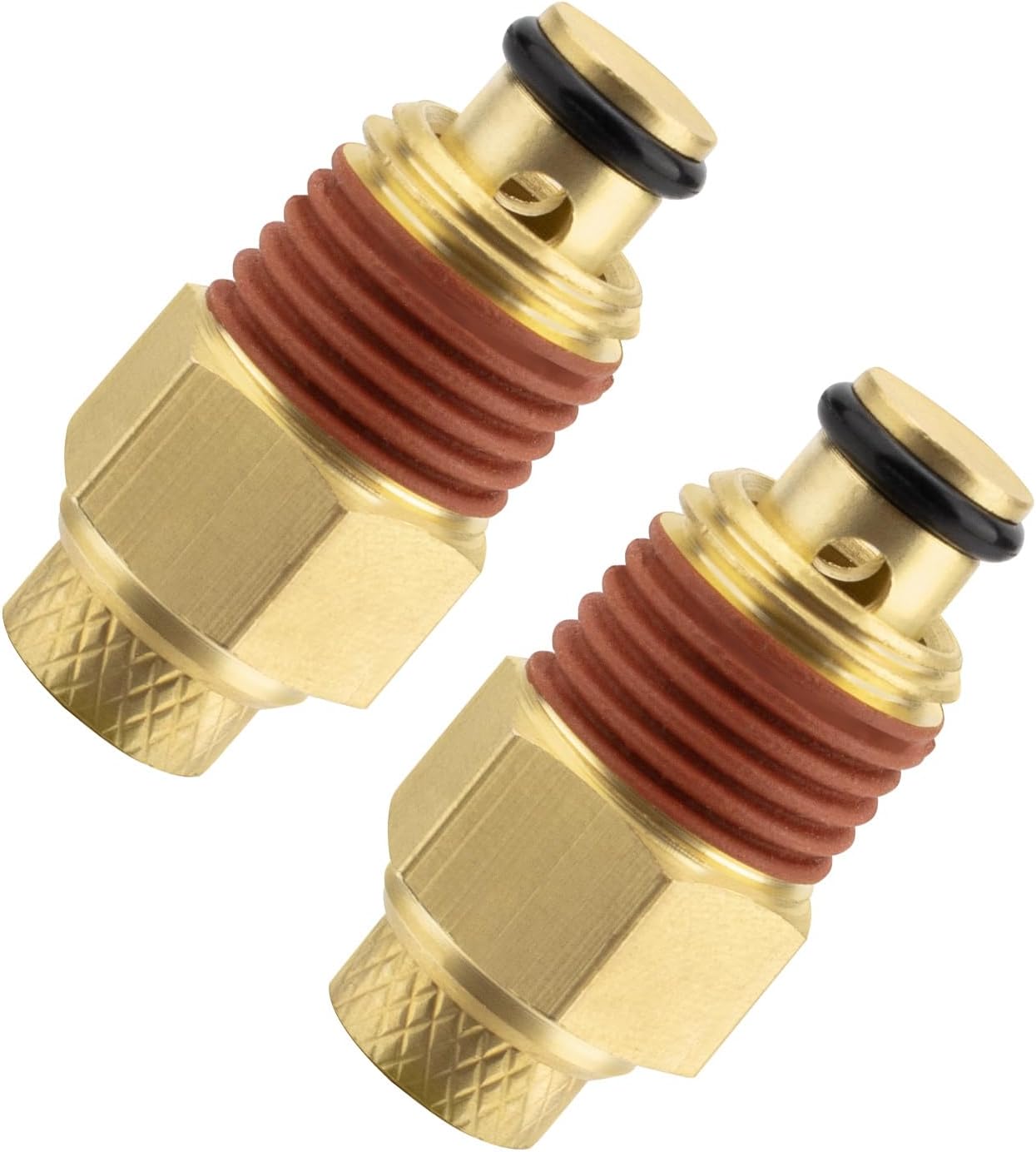 1/4" Drain Valve N286039 for Craftsman Porter Cable Air Compressor, Manual Air Compressor Auto Drain Replacement Part N286039 & A17038, Fits Specific Tank Models (2 Pcs)