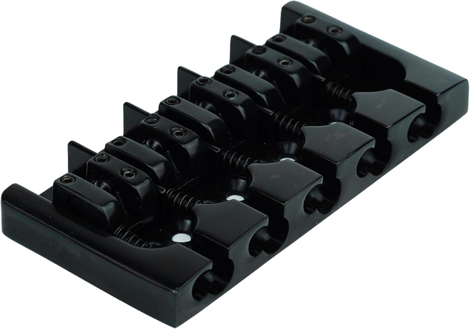 Guyker Bass Bridge String Spacing 18mm, Zinc Alloy 5 String A Style Bridge (GB507, Black)