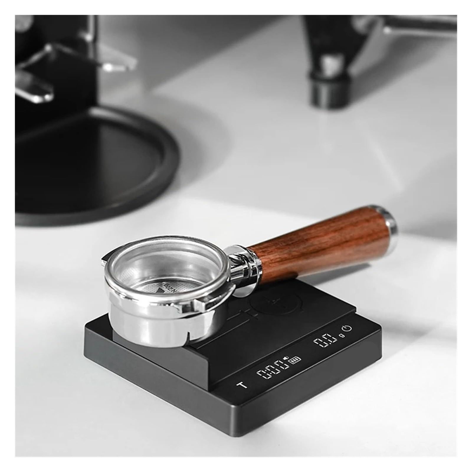 Bascula de Cocina, Báscula de café inteligente con temporizador, báscula de cocina de alta precisión, báscula for café de goteo, báscula for espresso, herramienta de barista for el hogar(Black2.0)