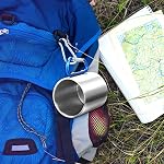 Tessco for you 6 Pcs Camping Mugs with Carabiner, Red, Blue and Green - Image 2