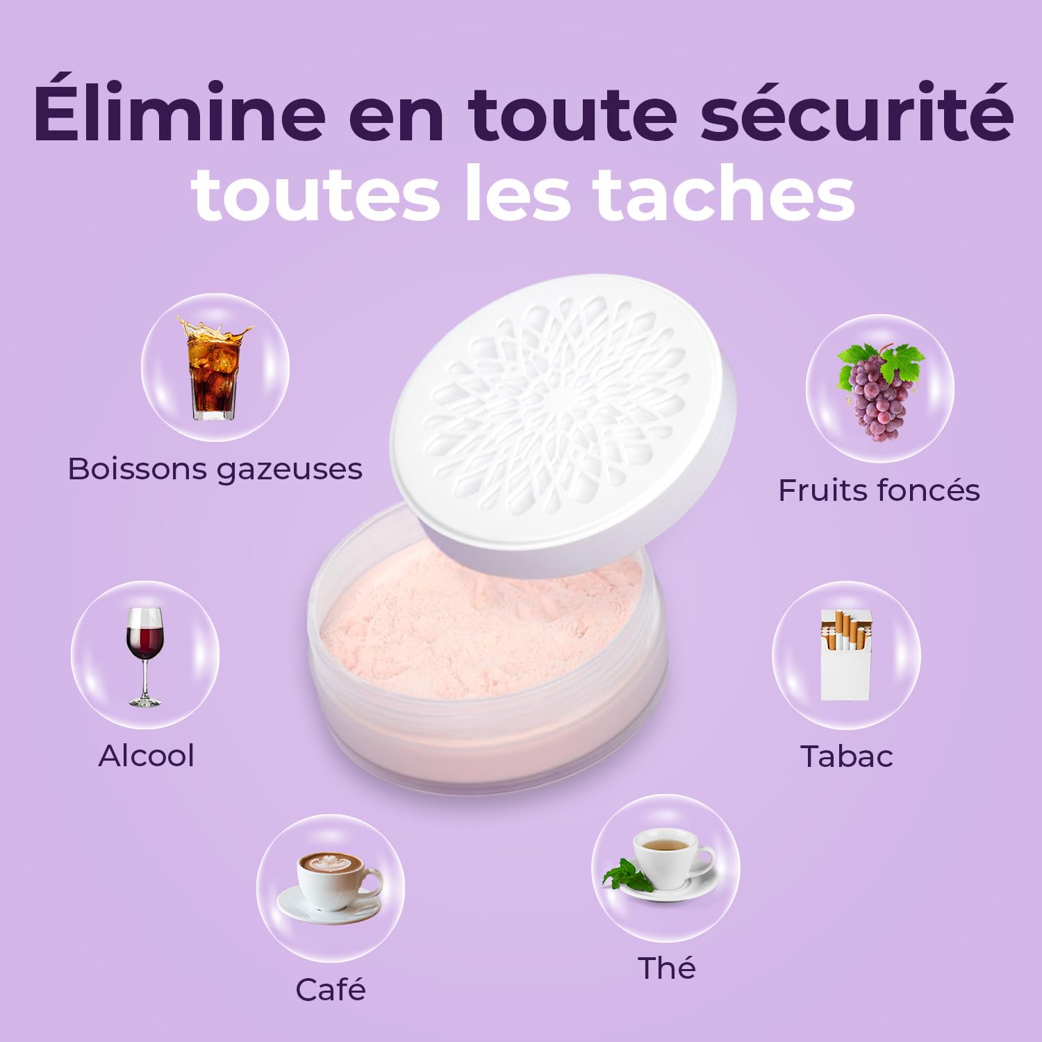 Poudre de blanchiment des dents Onlysmile pour dents blanches | Blanchiment dentaire professionnel | Effet nettoyant visible | Blanchisseur de dents sûr et indolore - Nettoyage cosmétique des dents