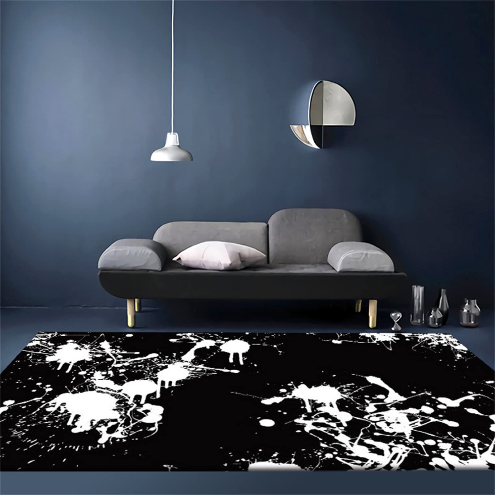 Tapis de chambre et cuisine 160x200cm moderne pour espace de vie