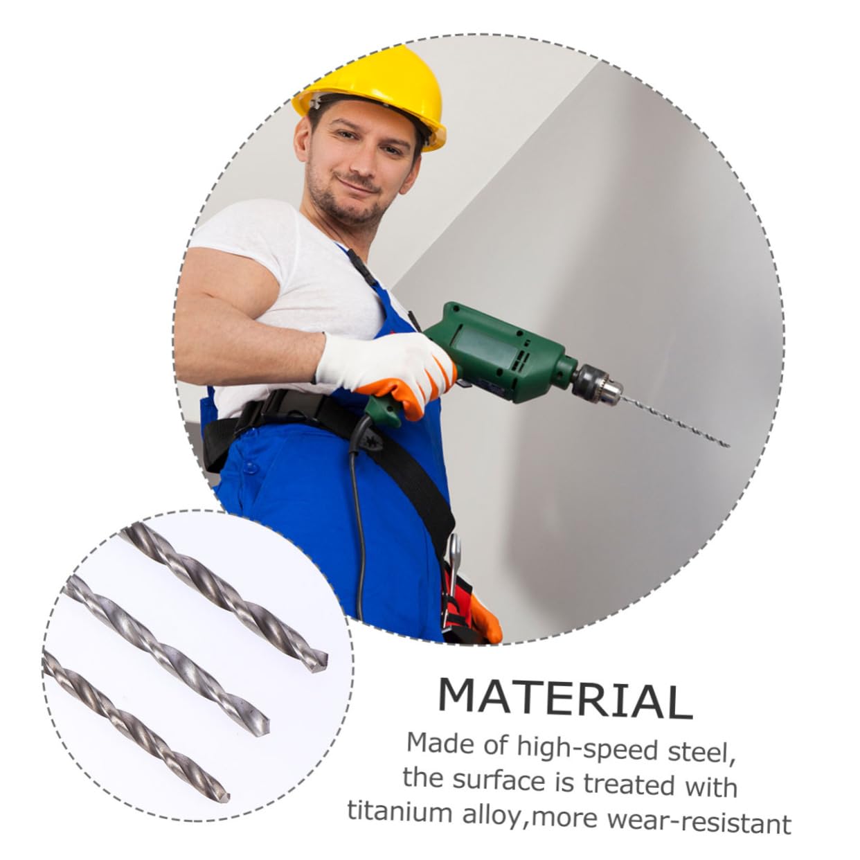 DOITOOL 10pezzi Punte Trapano Extra Lunghe Ad Alta Velocità Per Forature Su Metallo e Accessori Per Utensili Elettrici Con Adattatore Inclusa